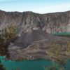 Majestic lake and volcanic mountain in Lombok Island of Indonesia